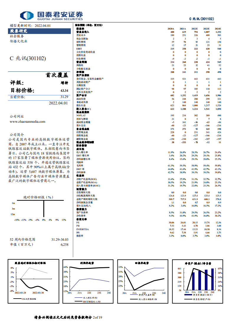 兆讯传媒-首次覆盖报告：乘&ldquo;中国速度&rdquo;而兴，开创高铁广告时代-220401.pdf 第2页