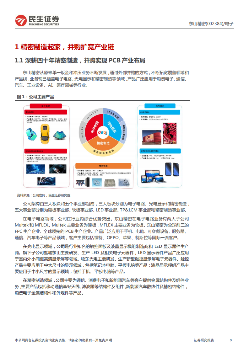 东山精密-深度报告：软硬板齐头并进，消费、汽车电子助力发展-220320.pdf 第3页