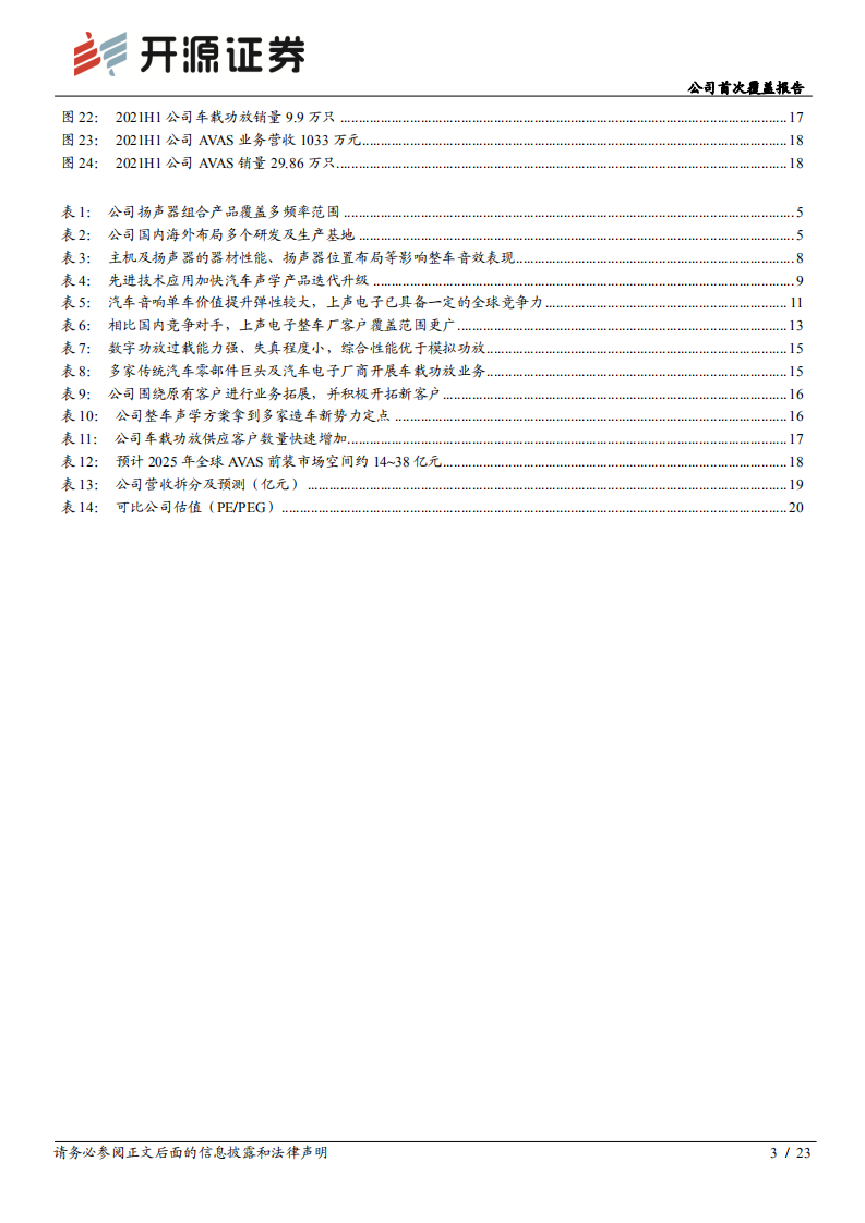 上声电子-公司首次覆盖报告：汽车声学赛道潜力股，车载功放有望迎快速放量-20220114.pdf 第3页