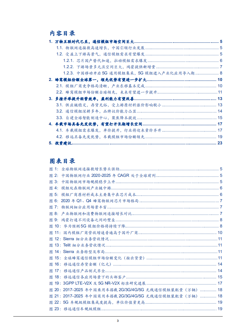 2021年移远通信公司竞争优势和通信模组市场空间分析报告.pdf 第1页
