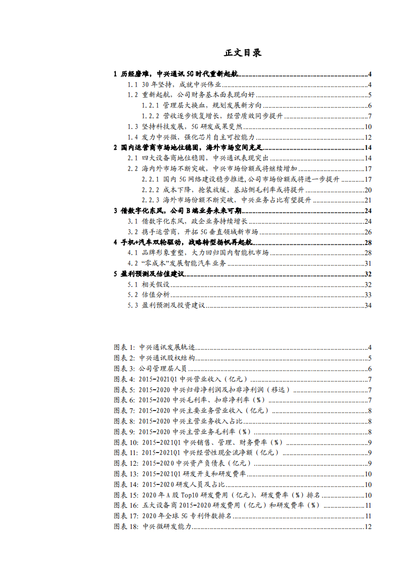 2021年ICT龙头中兴通讯公司B端业务与战略转型分析报告.pdf 第1页