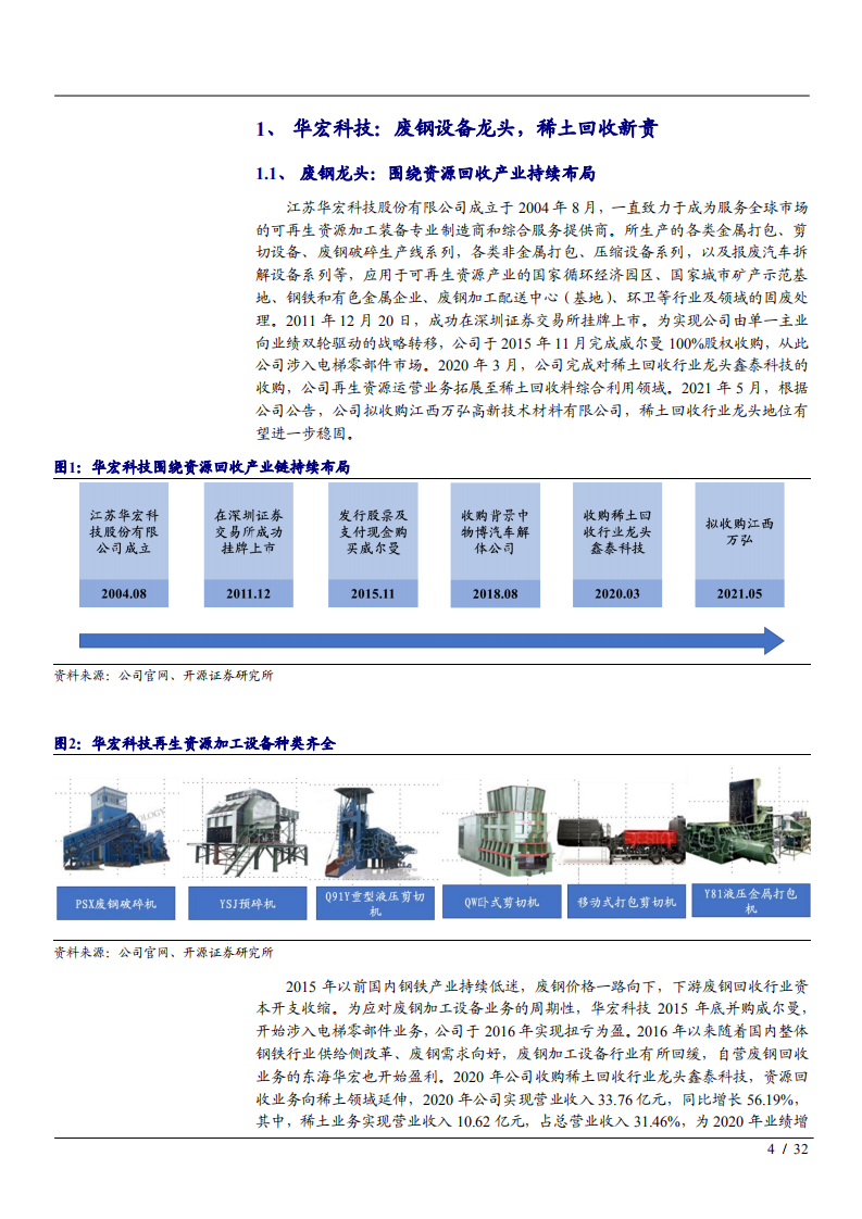 2021年华宏科技公司废钢设备与稀土回收业务分析报告.pdf 第3页