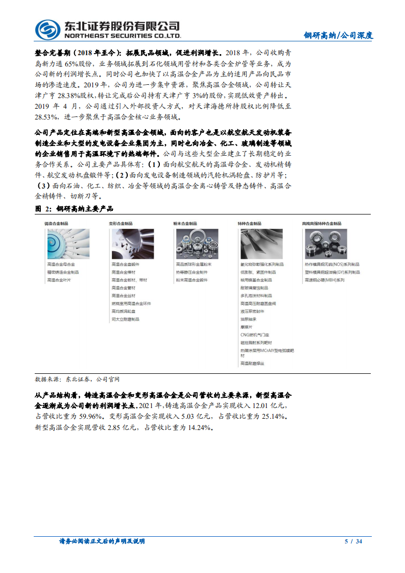 钢研高纳-公司深度报告：高温合金需求旺盛，技术实力引领行业-220515.pdf 第5页