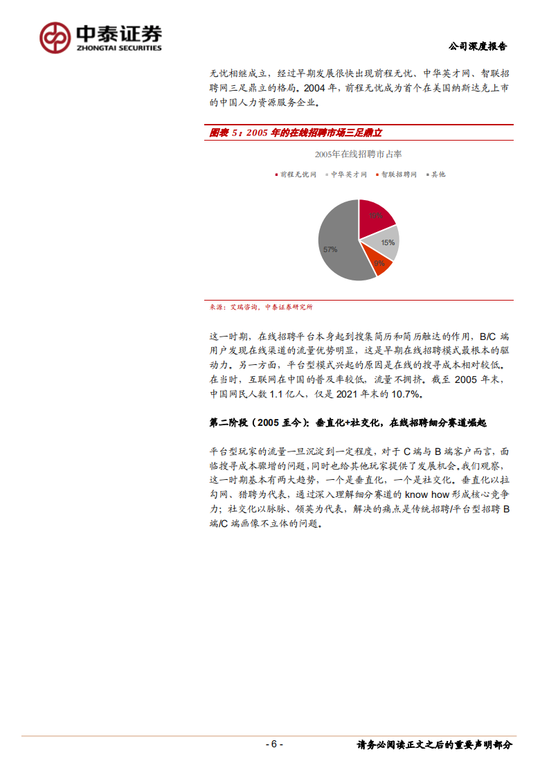 同道猎聘-首次覆盖 ：在线招聘方兴未艾，BHC模式享受红利-220615.pdf 第6页