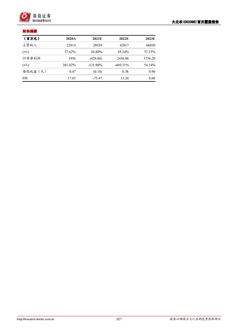大北农-首次覆盖报告：农业高科技企业，多点开花全面发展-220321.pdf 第2页