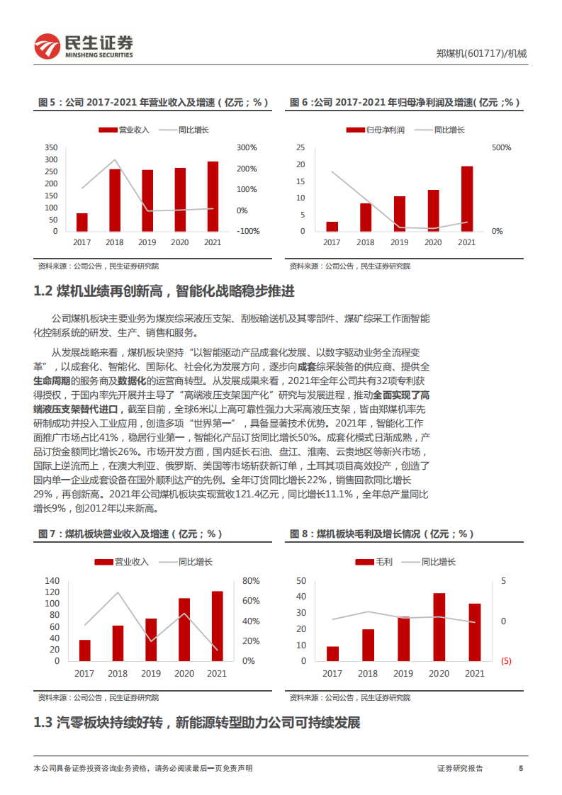 郑煤机-公司深度报告：液压支架领导者，煤矿智能化加持-220506.pdf 第5页
