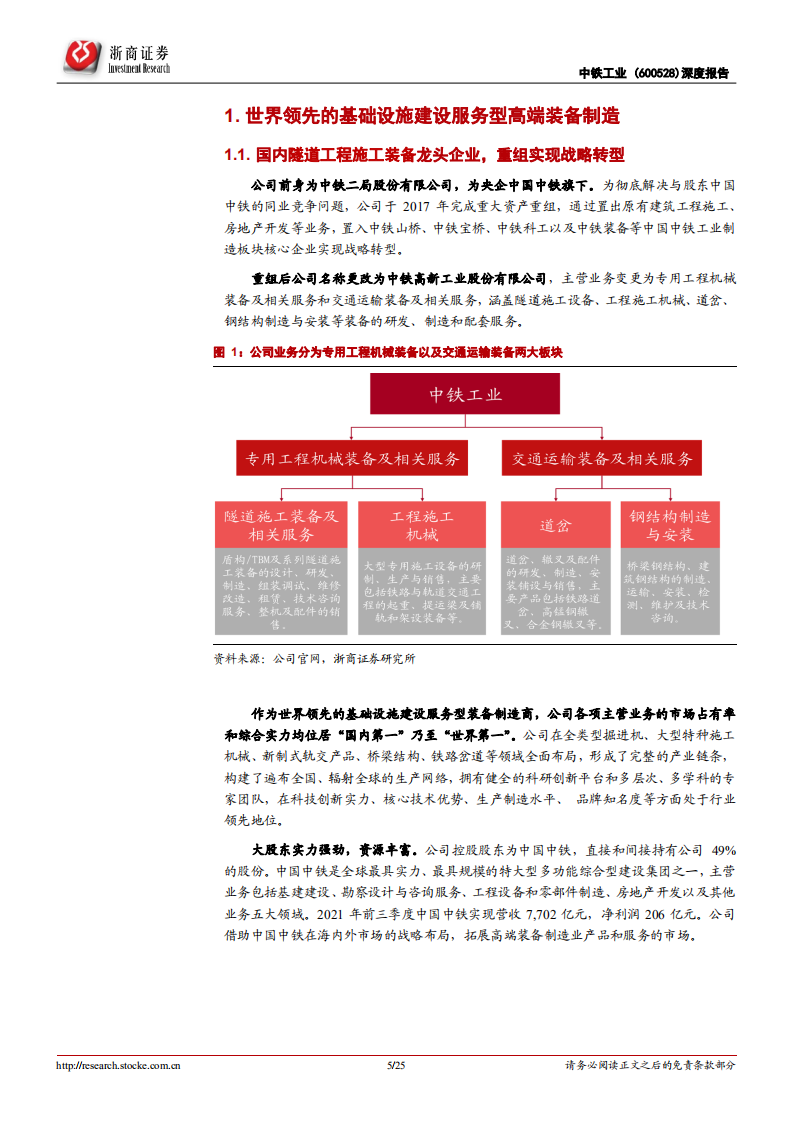 中铁工业-深度报告：盾构机龙头，抽水蓄能等新应用驱动新增长-220109.pdf 第5页