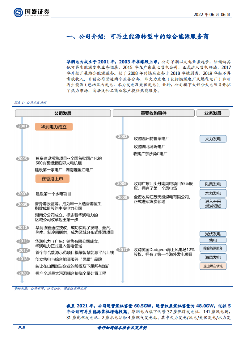 华润电力-新能源业务贡献提升，估值重塑再启程-220606.pdf 第5页