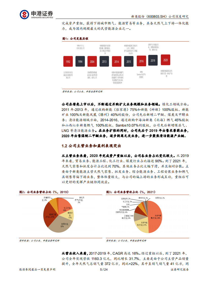 新奥股份-深化清洁能源布局，燃气龙头行稳致远-220425.pdf 第5页