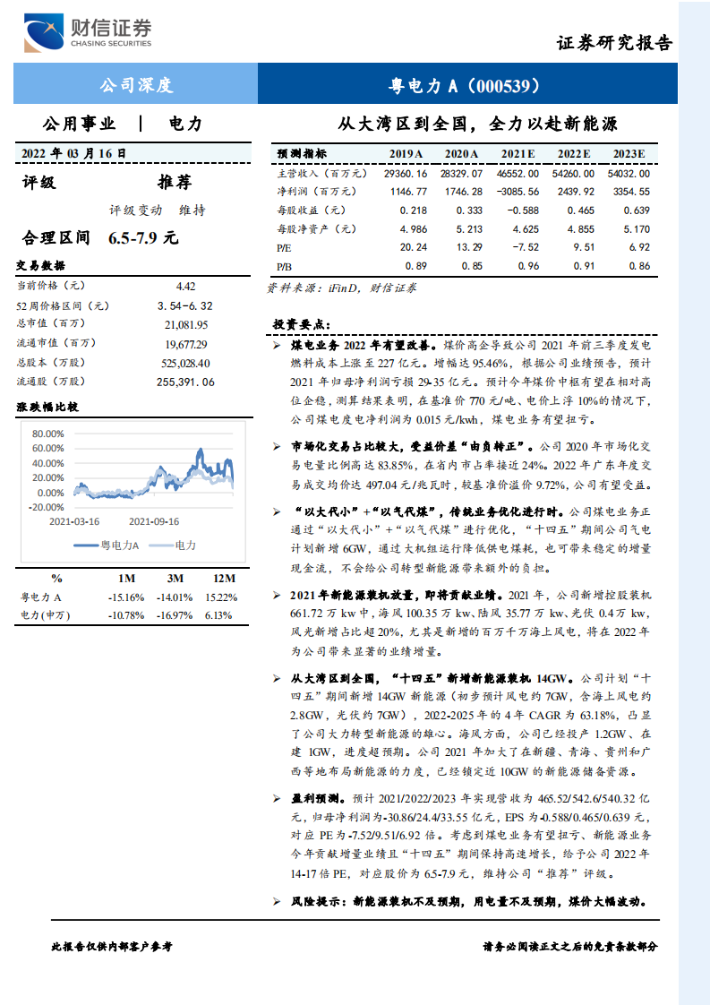 粤电力A-从大湾区到全国，全力以赴新能源-220316.pdf 第1页