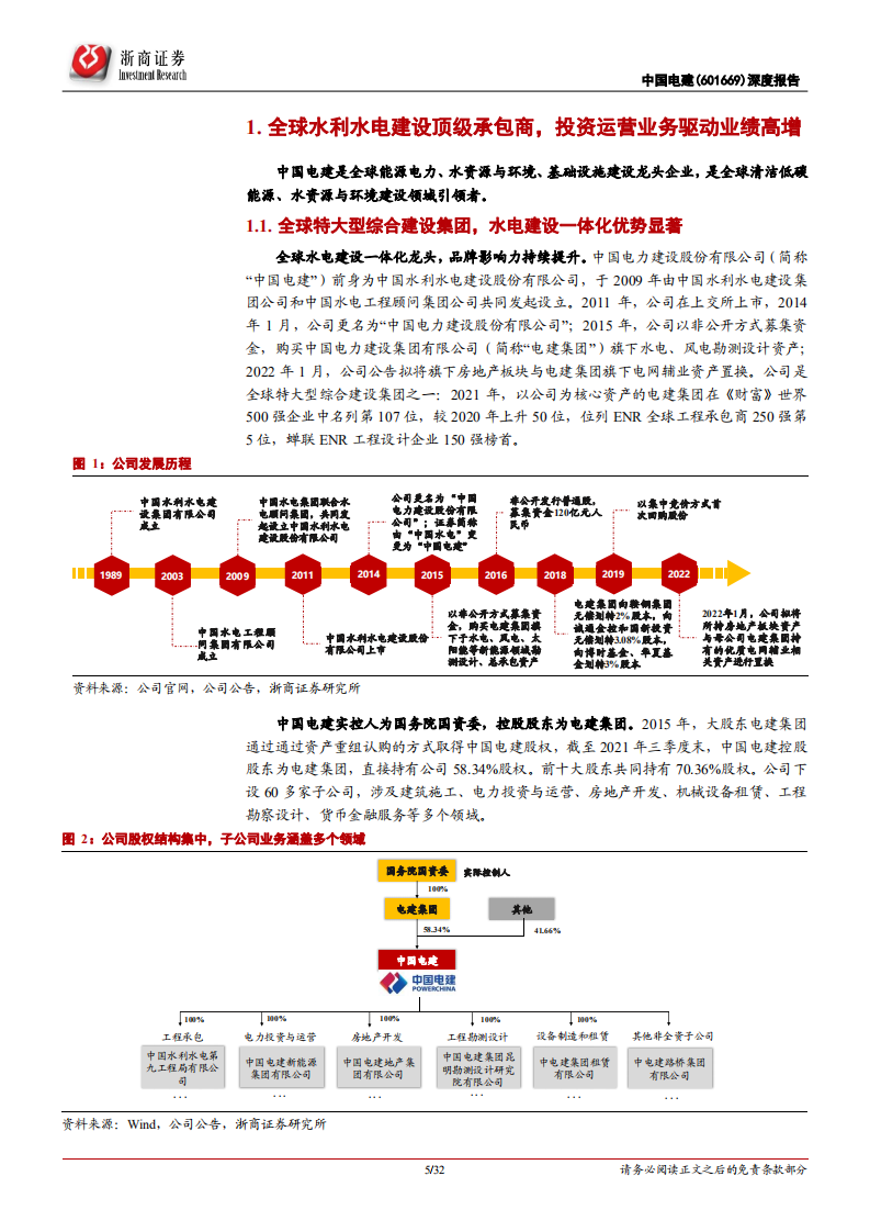 中国电建-深度报告：全球清洁能源建设龙头，发力新能源投建营驱动价值提升-20220306.pdf 第5页