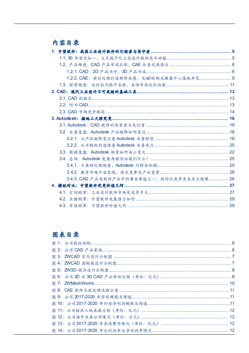 2021年中国CAD市场格局及中望软件公司竞争优势分析报告.pdf 第1页