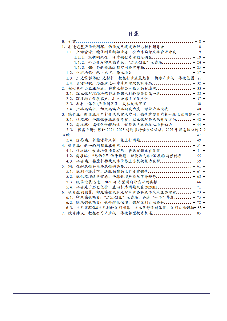 2021年华友钴业公司产业链一体化布局分析报告.pdf 第1页