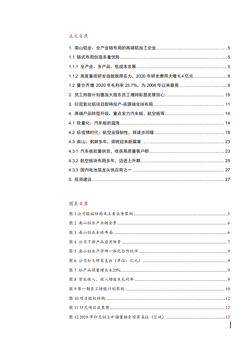 2021年南山铝业公司产业链布局及发展趋势分析报告.pdf 第1页