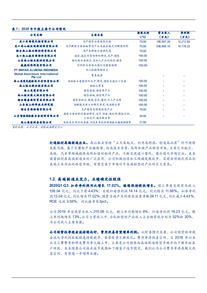 2021年南山铝业公司高端铝加工一体化趋势分析报告.pdf 第6页