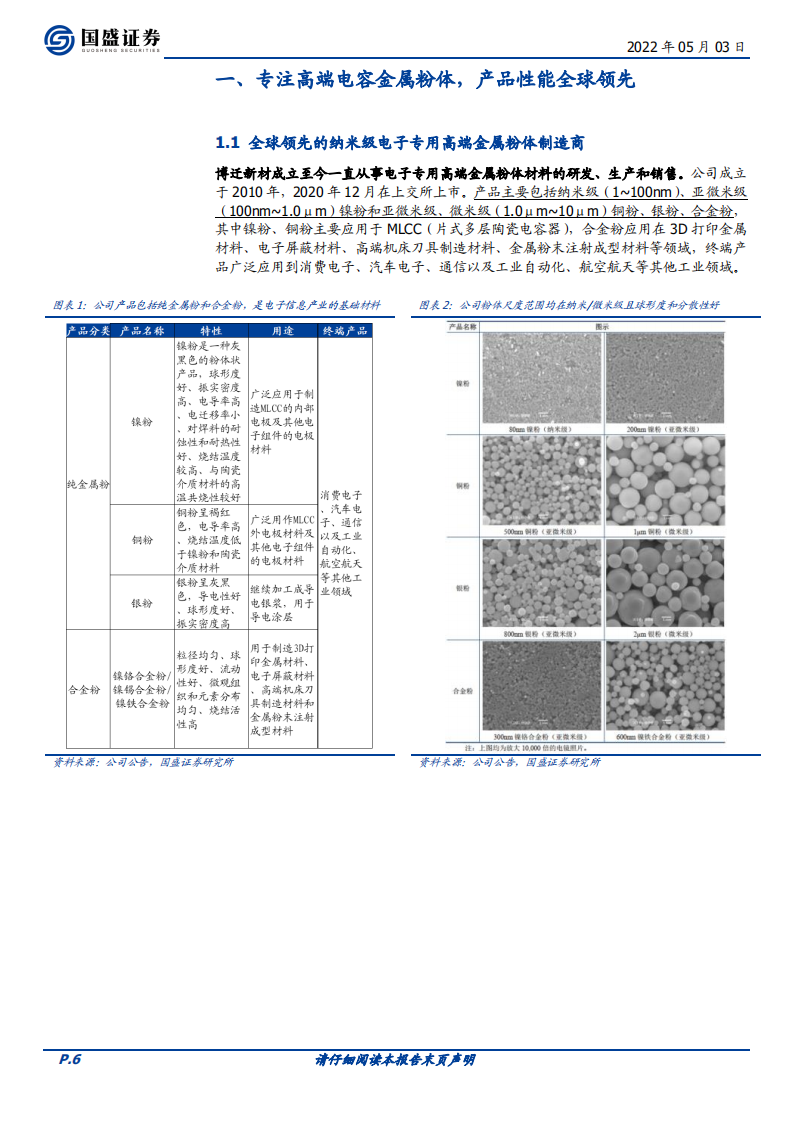 博迁新材-电容金属粉体领跑者，车规MLCC、硅负极、光伏开拓新周期-220503.pdf 第6页
