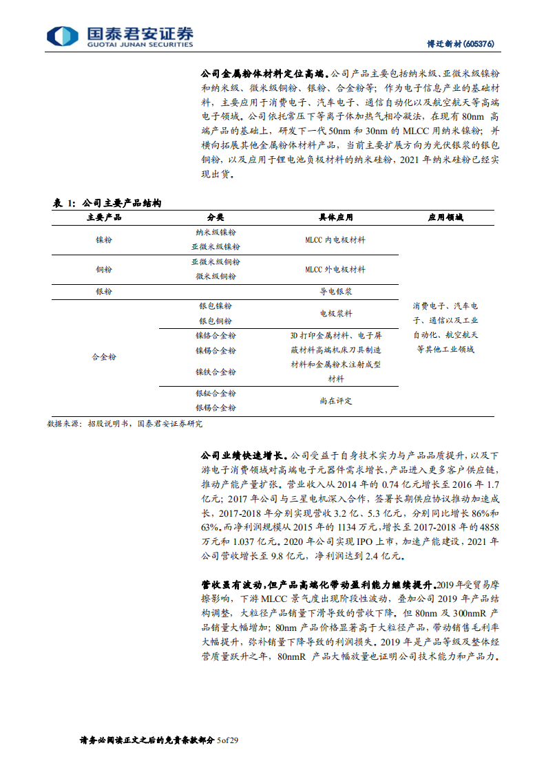 博迁新材-首次覆盖报告：纳米金属粉体材料平台，边缘不断扩张-220616.pdf 第5页
