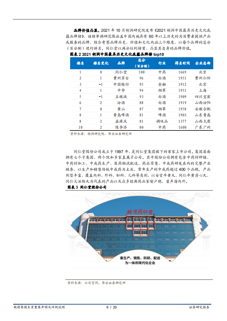 同仁堂-历史铸就品牌，改革焕发新生-220302.pdf 第6页