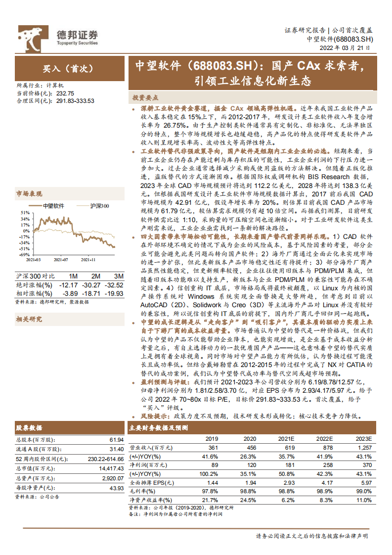 中望软件-国产CAx求索者，引领工业信息化新生态-220321.pdf 第1页