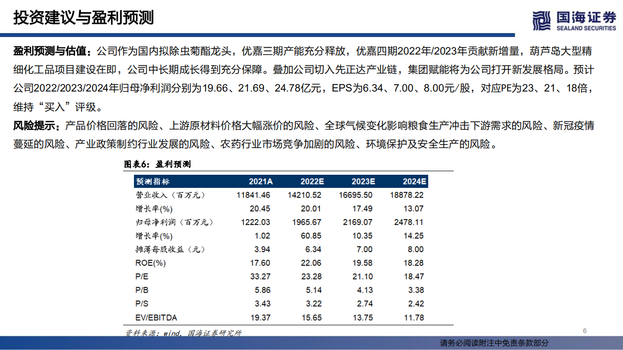 扬农化工-深度报告：综合性农药巨头，粮食价格上涨行业景气-220615.pdf 第6页