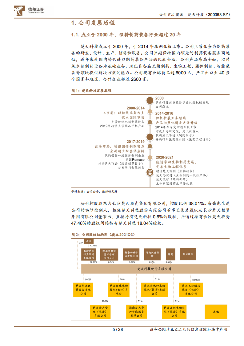 楚天科技-制药装备龙头企业，生物药设备耗材打开第二成长曲线-220410.pdf 第6页