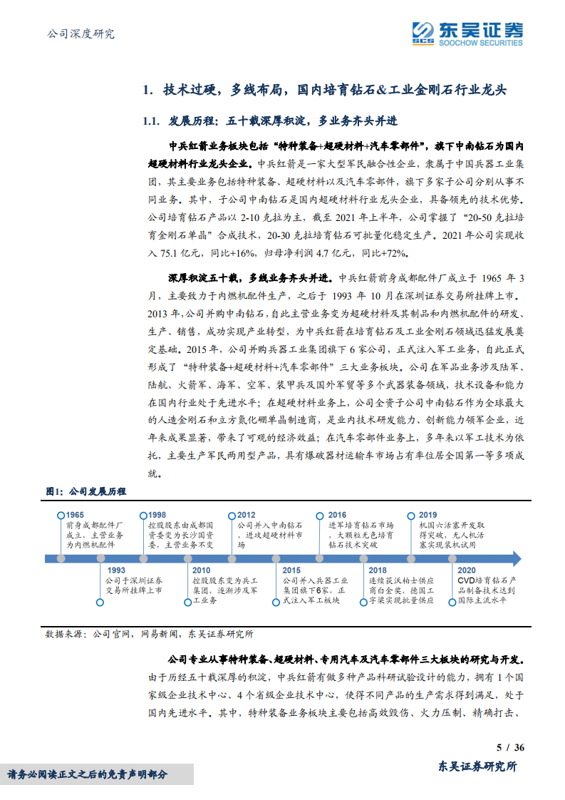 中兵红箭-培育钻石乘风而起，军工业务静待改善-220404.pdf 第5页