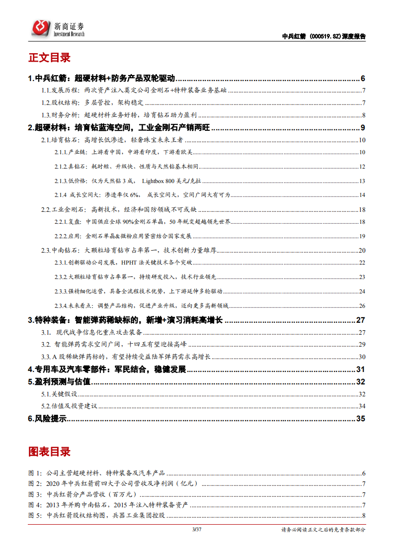 中兵红箭-深度报告：培育钻石+工业金刚石，兵器集团智能弹药龙头军民品双驱动-20220321.pdf 第3页