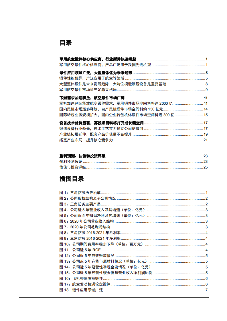 2021年三角防务公司设备技术优势与航空锻件市场研究报告.pdf 第1页