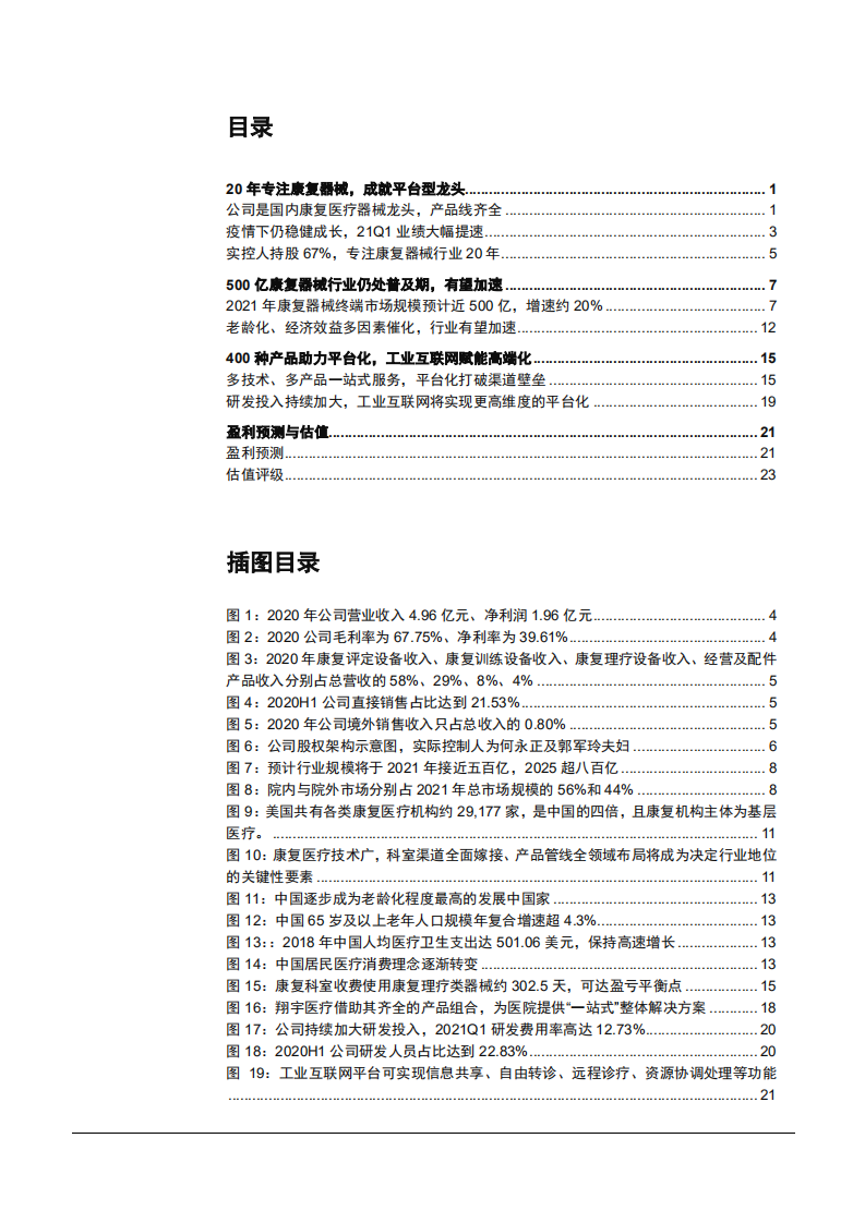 2021年康复医疗器械市场规模与翔宇医疗公司产品优势分析报告.pdf 第1页