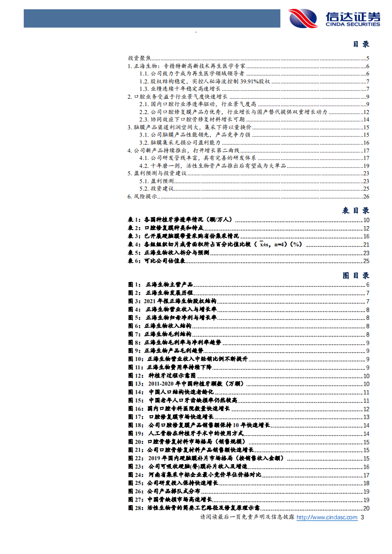 正海生物-公司深度报告：再生医学“专精特新”创新企业，重磅产品即将上市-20220331.pdf 第3页