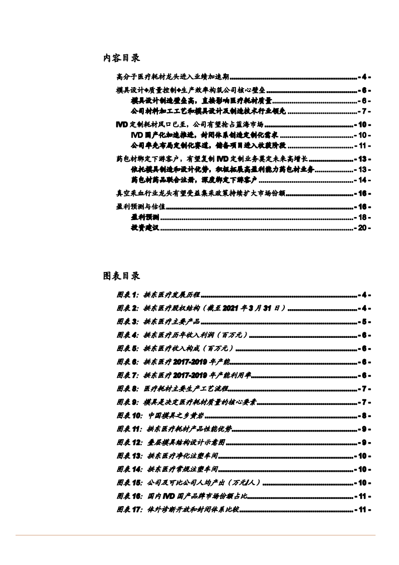 2021年高分子医疗耗材领域拱东医疗公司IVD定制化分析报告.pdf 第1页