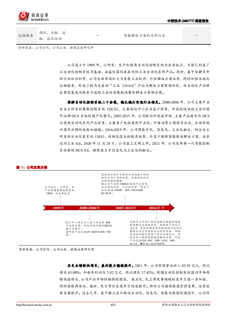 中控技术-深度报告：智能制造细分领域龙头，充分受益产业升级趋势-220607.pdf 第6页