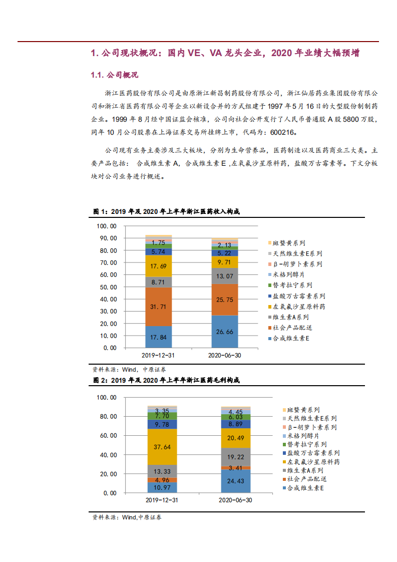 2021年浙江医药公司现状与各产品分析报告.pdf 第2页
