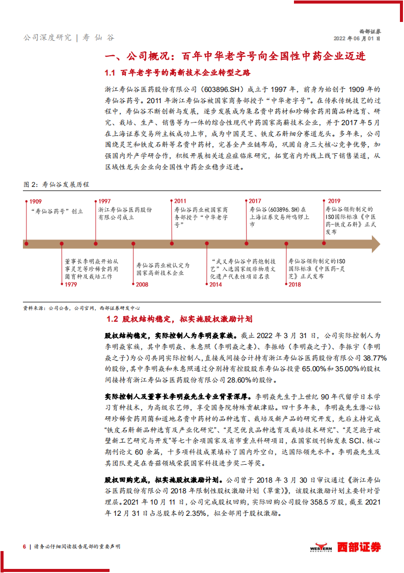 寿仙谷-首次覆盖报告：灵芝细分赛道龙头，新模式拓展省外空间-220601.pdf 第6页