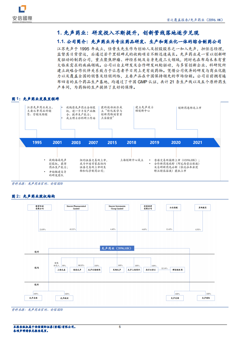 先声药业-三大板块差异化加速转型，创新产品增长强劲-220608.pdf 第5页