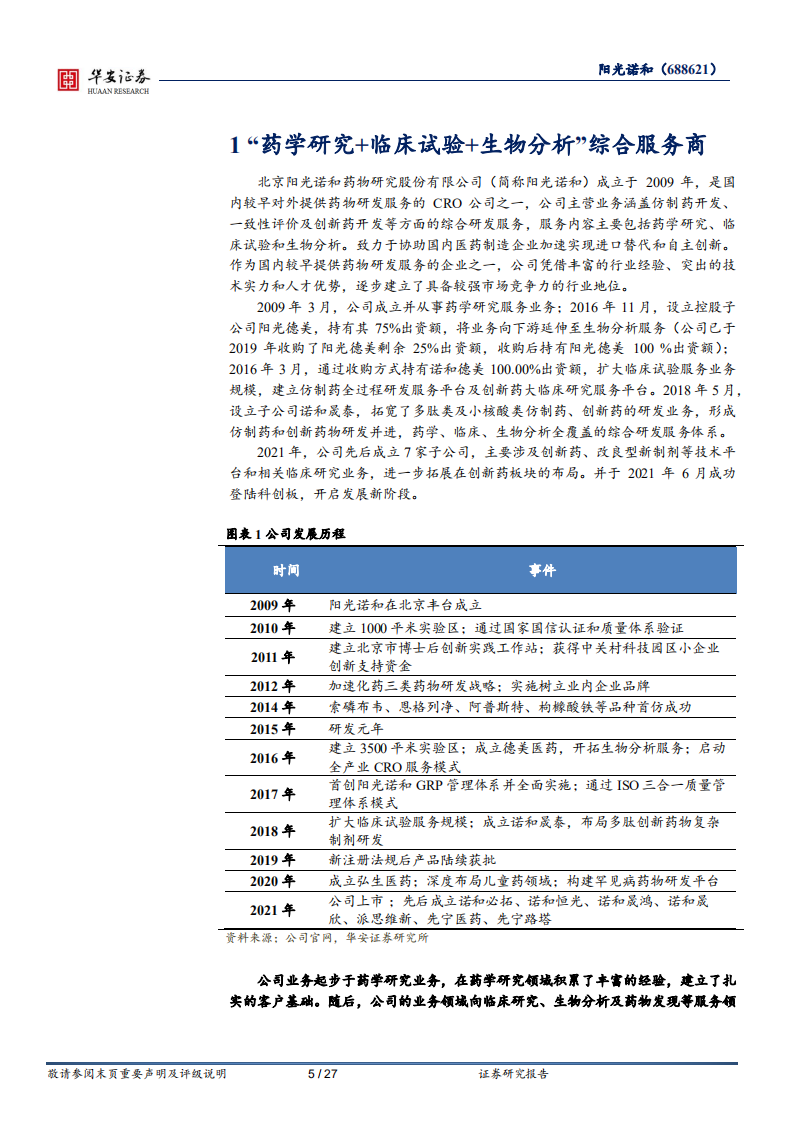 阳光诺和-深耕仿制药CRO一体化，拓展创新药CRO版图-220407.pdf 第5页