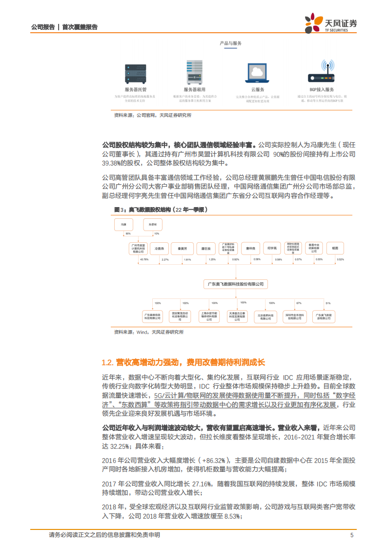 奥飞数据-绑定大客户IDC快速扩张,新能源打开新成长空间助力腾飞-220527.pdf | 先导研报