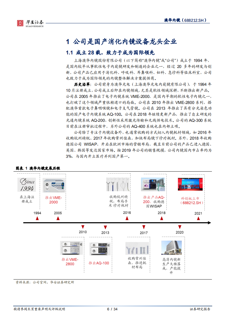 澳华内镜-国产软镜设备龙头企业，IPO后加速发展-220607.pdf 第6页