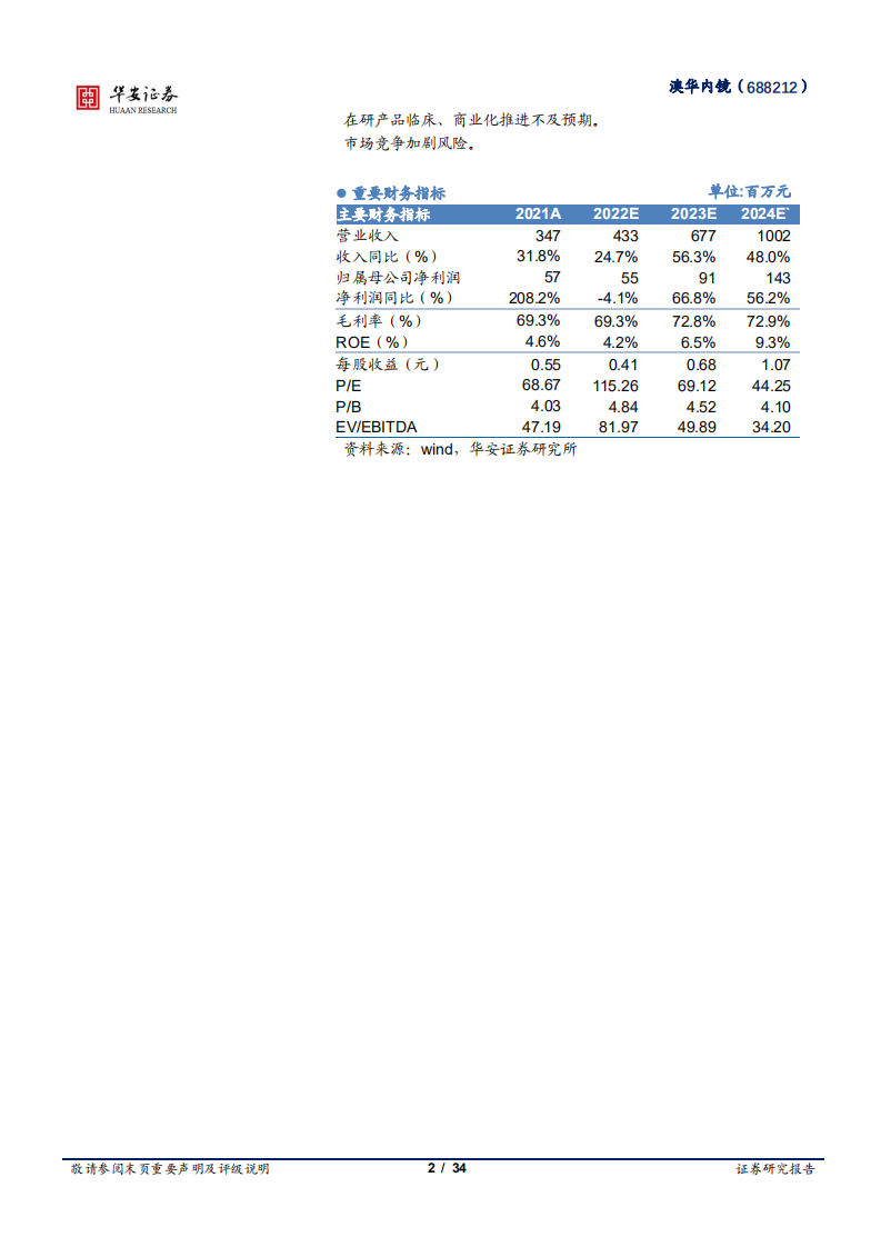 澳华内镜-国产软镜设备龙头企业，IPO后加速发展-220607.pdf 第2页