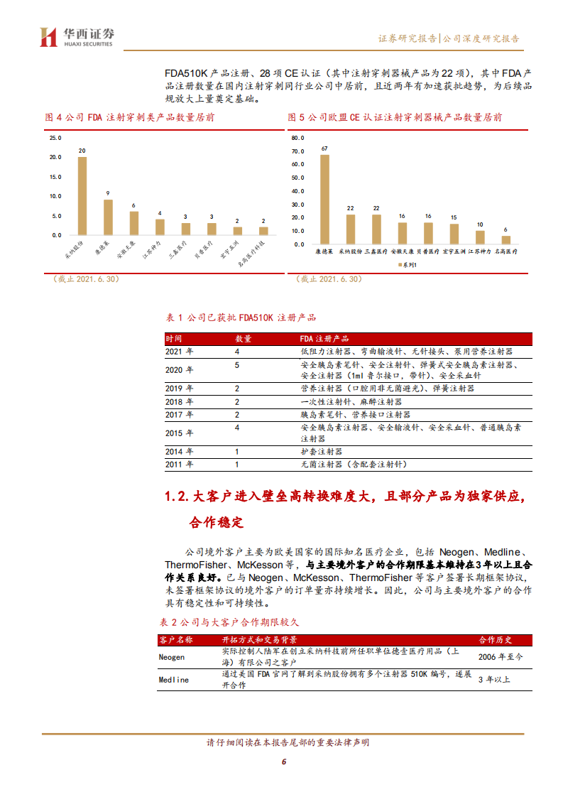 采纳股份-强粘性大客户代工规模持续增长，高价值产品获批加速奠定发展基础-20220406.pdf 第6页