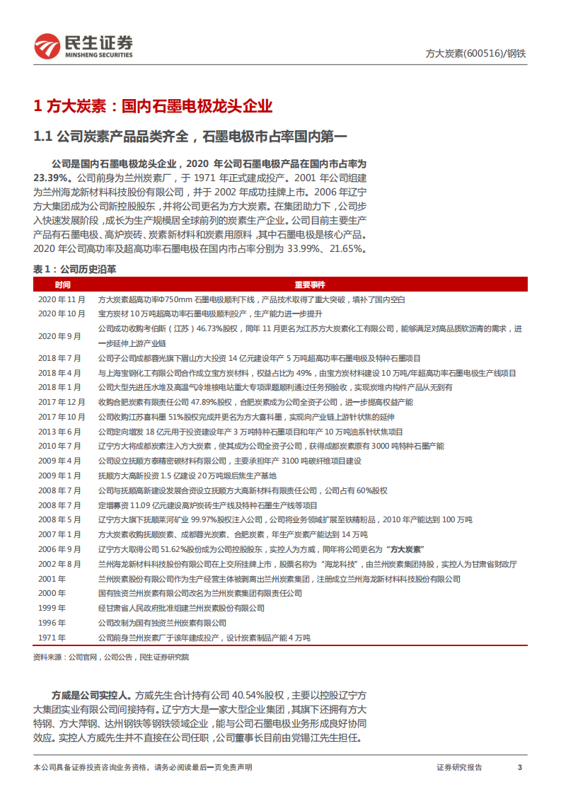 方大炭素-公司深度报告：双碳驱动+产能释放，石墨电极龙头再起航-20220209.pdf 第3页
