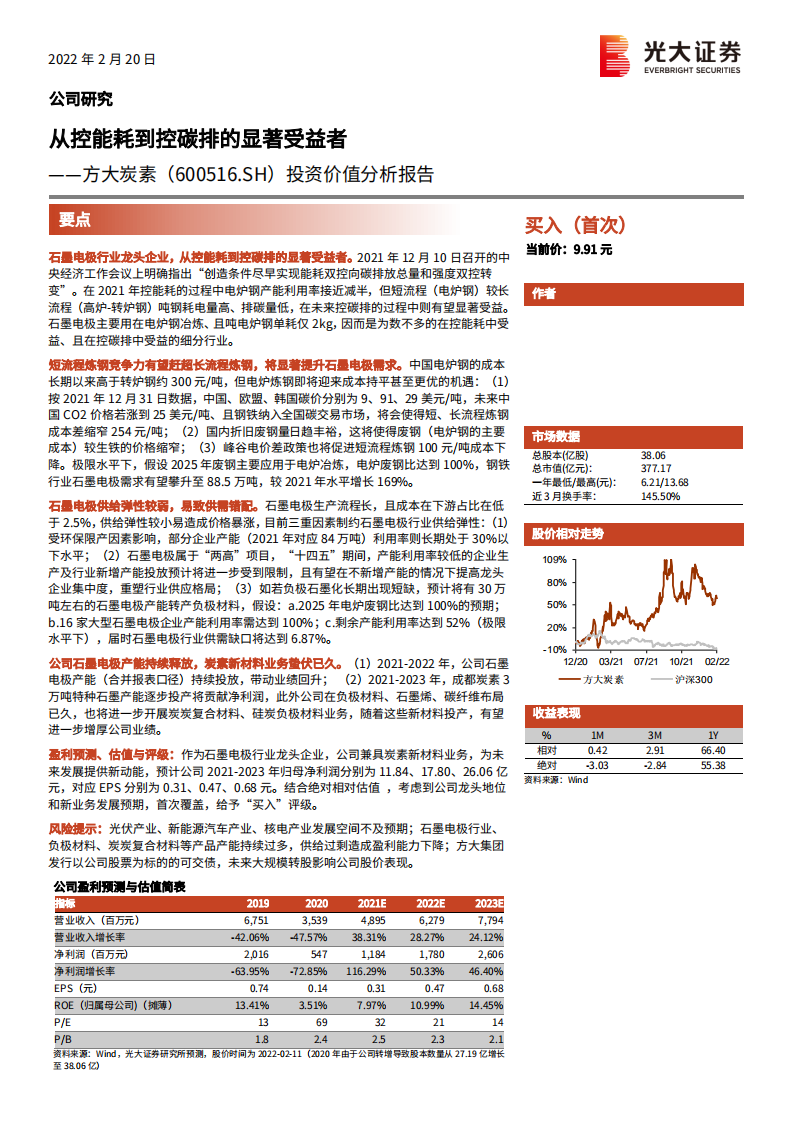 方大炭素-投资价值分析报告：从控能耗到控碳排的显著受益者-220220.pdf 第1页