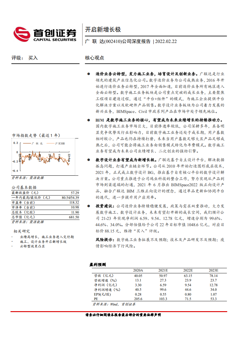 广联达-公司深度报告：开启新增长极-220222.pdf 第1页