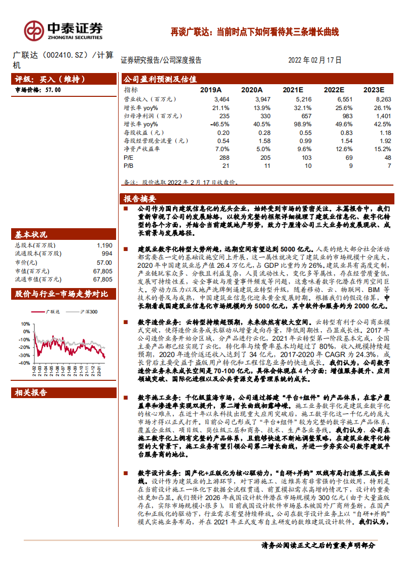 广联达-再谈广联达：当前时点下如何看待其三条增长曲线-220217.pdf 第1页