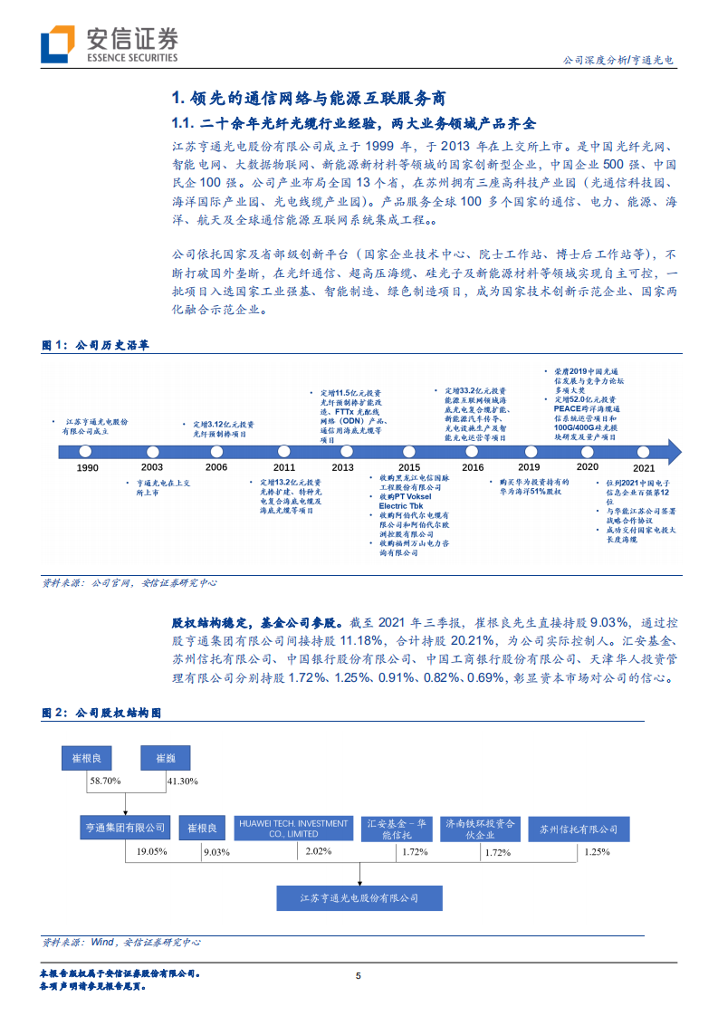 亨通光电-全球领先的光电线缆企业，海洋业务高速增长-220322.pdf 第5页