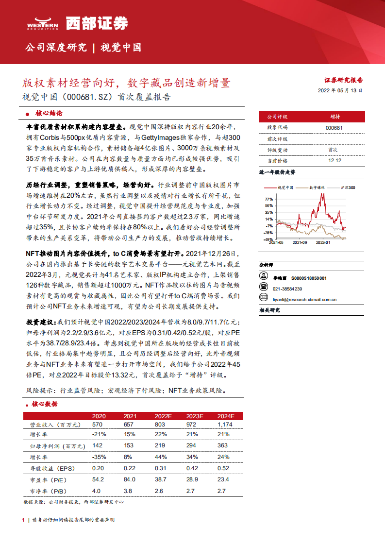 视觉中国-首次覆盖报告：版权素材经营向好，数字藏品创造新增量-220513.pdf 第1页