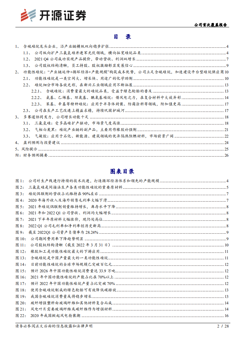 宏柏新材-公司首次覆盖报告：硅烷&ldquo;小巨人&rdquo;崛起，产品矩阵扩容带动公司高速成长-220521.pdf 第2页