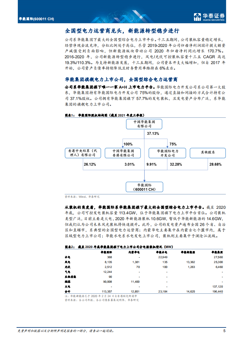 华能国际-乘风破浪，曙光将至-220210.pdf 第5页