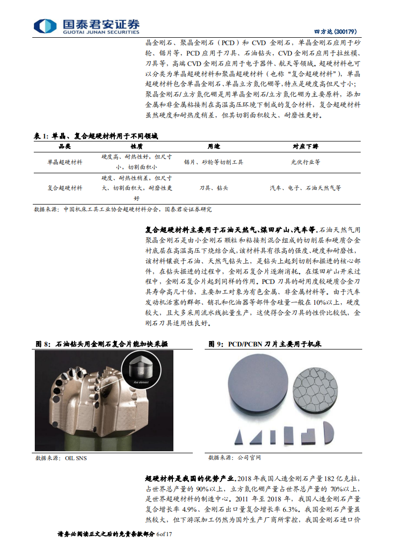 四方达-首次覆盖报告：超硬新材料龙头，培育钻石望迎高增长-220623.pdf 第6页