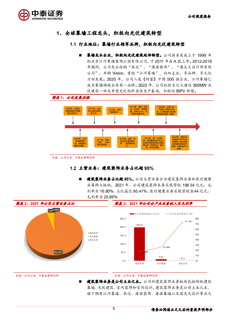 江河集团-幕墙行业龙头，BIPV助力打开二次成长空间-220622.pdf 第5页